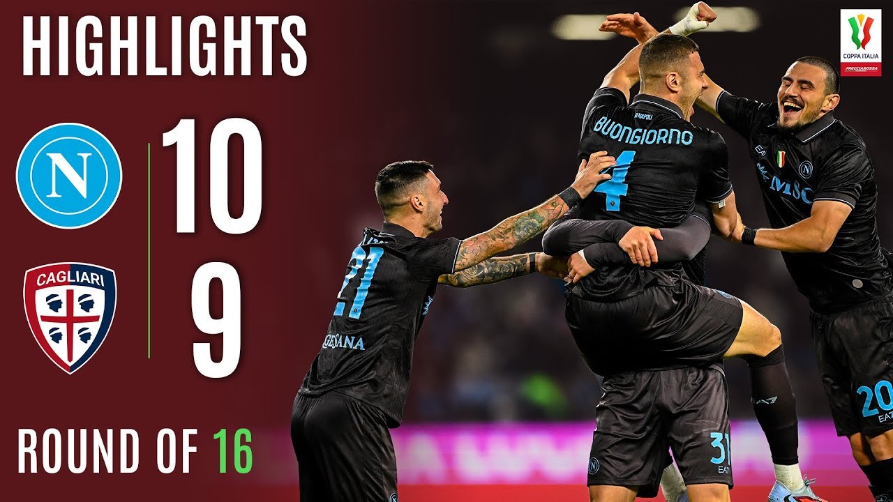 #ไฮไลท์ฟุตบอล [ นาโปลี 1 - 1 กายารี่ (จุดโทษ 9 - 8) ] โคปปา อิตาเลีย คัพ 2025/4.12.68